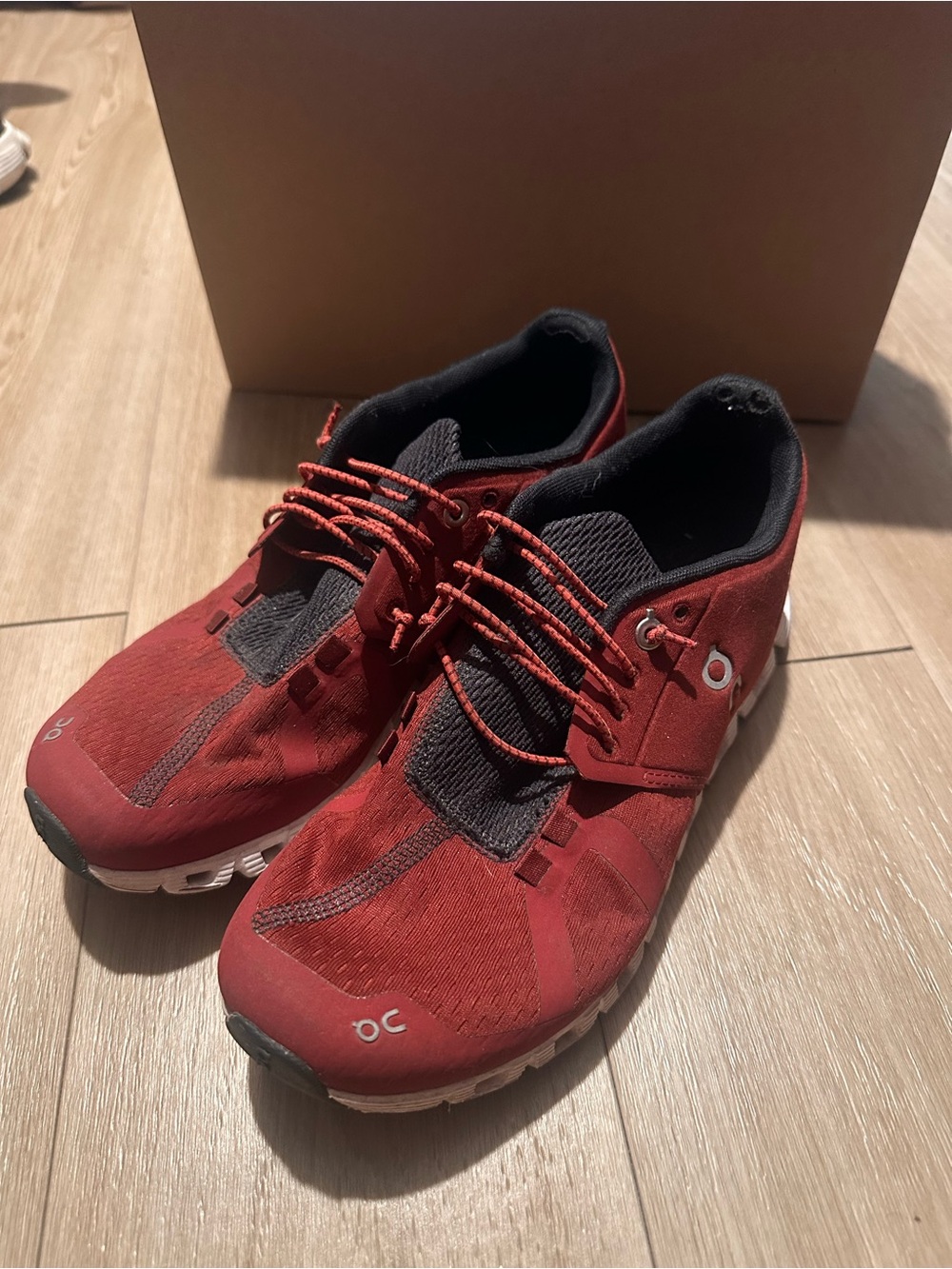 On Cloud Red Athletic Sneakers - Women’s Size 8